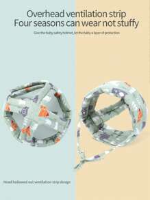 防撞头学步婴儿学步帽新款宝宝头枕防摔器头部透气保护垫婴儿头枕防摔器头部保护垫夏季防撞头学步宝宝四季幼儿帽 - 彩色 - 查看 11