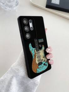 1 件艺术吉他与字母涂鸦黑眼防摔 TPU 材质手机壳，适合作为 Apple XS/XS Max/XR/11 12 13 14 15 16 Pro/Pro Max/14 15 16 Plus、Nothing、Pixel、INFINIX、Redmi 系列手机的节日礼物 - 彩色 - 查看 5