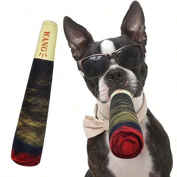 Interesting Interactive Dog Toy, Plush Squeaky Chew Toy With Cigar Design, Creative Chewing Toy, Cool Stuffed Gift Suitable For Small, Medium And Large Dogs, Birthday, Christmas