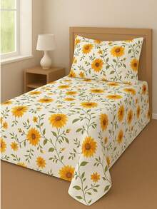 SINGLE BEDSPREADER IN SIMPLE PRINTED FABRIC AND ITEMS FOR DAILY USE - COLOR 09 - Ver 1