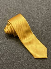 Gravatas masculinas casuais, perfeitas para presentear amigos Slim(5.5cm) - amarelo médio - Visão 1