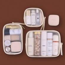 高级哑光半透明化妆包，化妆品收纳袋，旅行洗漱包，大容量便携化妆包，房间装饰，包袋，化妆包，梳妆台，旅行，化妆包，旅行必备，收纳，储物，旅行必备，化妆品收纳包，化妆包，洗漱包，桌面收纳包，化妆包，化妆袋，化妆品收纳包，梳妆台配件，化妆袋，化妆包，收纳袋，化妆袋，旅行必备 - 彩色 - 查看 9