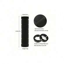 MTB Bike Handlebar Grips Soft Rubber Comfortable Non Slip Cycling Accessories With Plastic End Caps For Mountain Bike Road Bike