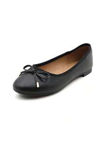 Womens Low Block Chunky Heels Pink Pumps Ladies Dress Shoes Round Toe Comfortable Office Slip On Shoes ROUDI-1 - 黑色 - 查看 1
