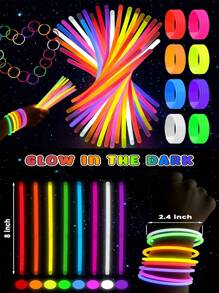 02 PCS Glow Sticks Bulk Party Pack - 8 Inch Glow Bracelets & Glow Necklaces , Ultra Bright Glow In The Dark Party Supplies - Glow Party Decorations , Glow Sticks Bulk Fornew Years Eve Party Supplies, Party Favor, Birthday, Music Festival , Neon Party Favors, Wedding, Bachelorette, Party Decorations