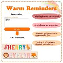 1 Pieza Rompecabezas personalizado con nombre, personaliza tu nombre, múltiples colores, se puede combinar con elementos lindos, juguetes educativos de madera para el aprendizaje temprano, regalo para bautizo o aniversario de bebé