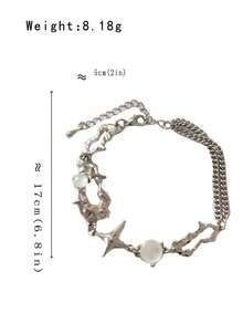 星星装饰手链 - 銀色 - 查看 11