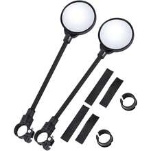 Handlebar Bike Mirror, 2 Pack Rear View Mirror 360°Rotatable Shockproof Adjustable Handlebar Bicycle Rearview Mirrors For Mountain Road Bike Electric Bicycle, Cycling Rearview Mirror, E-Bike Motorcycle,Easy To Install (Black) - Gói 2 - Xem 1