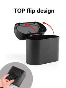 ABS塑料车载垃圾桶迷你垃圾桶翻盖垃圾桶悬挂式垃圾桶可用于汽车椅背车门副驾门悬挂式收纳箱办公桌书桌场景密封防臭免水汽车垃圾桶多功能车载垃圾袋折叠收纳车内用品适用于轿车卡车公共汽车 - 彩色 - 查看 9