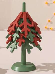 Posavasos con forma de árbol de Navidad de 4/8 piezas con soporte, posavasos de árbol para platos calientes, salvamanteles plegables de árbol para tetera/sartenes calientes, posavasos duraderos, decoración de mesa festiva y funcional