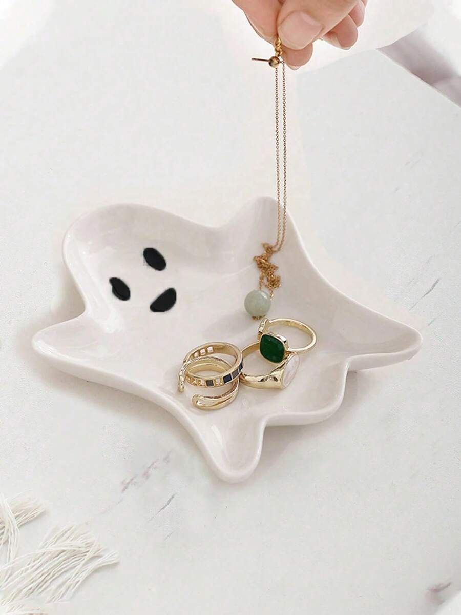 Kreatywny, nowoczesny design, ceramiczna taca do przechowywania biżuterii, uroczy ceramiczny element dekoracyjny do biżuterii dla kobiet, organizer do przechowywania, niezbędne w podróży, powrót do szkoły, przechowywanie w akademiku, jesienna dekoracja