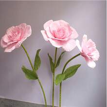 1支30厘米巨型PE泡沫玫瑰人造花枝，婚礼背景装饰，牡丹花园墙路舞台派对用品，摄影道具，墙面装饰，家居摆设（仅花头） - 彩色 - 查看 4