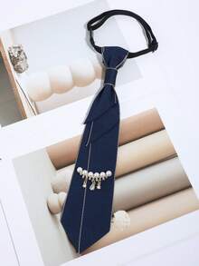 1 件女士优雅 DIY 仿珍珠锚配饰，手工领带时尚百搭，适合日常外出和派对搭配 - E - 查看 4