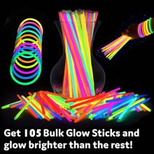 02 PCS Glow Sticks Bulk Party Pack - 8 Inch Glow Bracelets & Glow Necklaces , Ultra Bright Glow In The Dark Party Supplies - Glow Party Decorations , Glow Sticks Bulk Fornew Years Eve Party Supplies, Party Favor, Birthday, Music Festival , Neon Party Favors, Wedding, Bachelorette, Party Decorations
