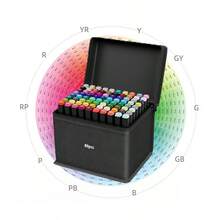 12/24/30/36/48/60/80/120/168 Colores, Pluma especial de acuarela para estudiantes, Pluma de marcador de doble cabeza especial de arte para estudiantes, Pluma de marcador especial para estudiantes de secundaria y preparatoria, Compatible con cuaderno de dibujo para estudiantes - Multicolor - Ver 14