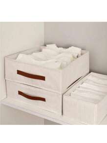 1/2pcs Underwear Storage Box - Bedroom Drawer Organizer Box With Dividers, Multi-Functional Dorm Home Wardrobe Lingerie Storage Box, Bedroom Organizer, Suitable For White T-Shirts, Black Pants, Women's Winter Clothes, Dresses, Women's Winter Outfits, Elegant Ladies' Dresses - Multicolor - View 9