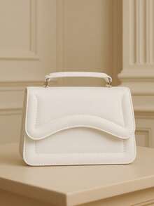 Femina Vega Metallic Metal Bag With Hand Strap And Shoulder Strap - trắng - Xem 1