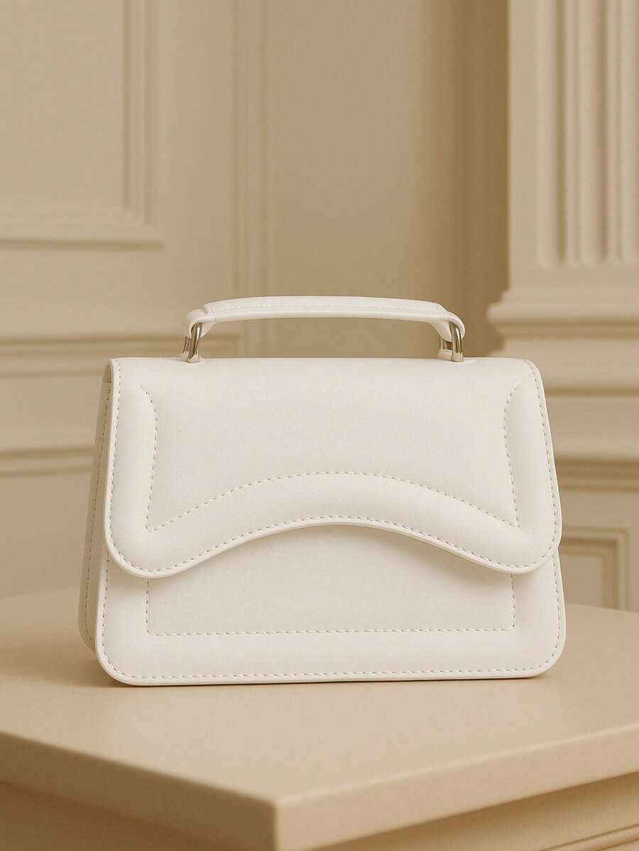 Femina Vega Metallic Metal Bag With Hand Strap And Shoulder Strap - trắng - Xem 1