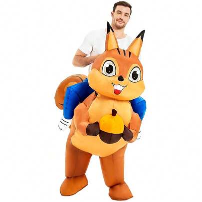 Inflatable Squirrel Costume Adult, Squirrel Costume, Inflatable Costumes Women Men, Ride On Squirrel Costume, Fancy Funny Squirrel Costumes Christmas Halloween Blow Up Costumes