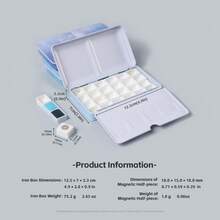 Caja de pintura de acuarela plegable de metal clásica portátil con 24 medias pastillas magnéticas