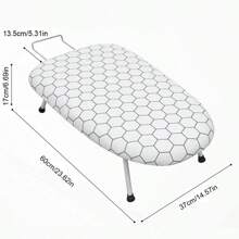 Tabletop Ironing Board 80 X 30cm Foldable Small Lightweight Compact Space Saving - White - View 4