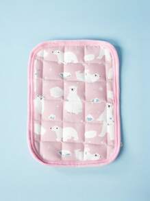 PETSIN 1 pieza Esterilla refrescante cuadrada con patrón de frutas, con parte inferior antideslizante, adecuada para mascotas pequeñas en todas las estaciones