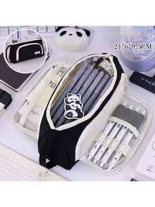 1 Pc Large Capacity Pencil Case Multifunction Student Pencil Cases Portable Big Pen Bag Case Storage Box Pen Case Gift Office School Stationery Supplies Creative Stationery Travel Bag Back To School Gifts For Boys&Girls - Multicolor - View 8