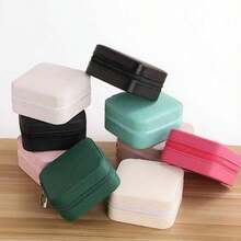 1pc Mini Jewelry Travel Case, Small Portable Jewelry Storage Box, Compact Display Box For Rings, Earrings, Necklaces, Gift For Girls, Women, Mothers, Weddings, Birthdays - Multicolor - View 4