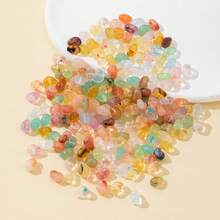 200pcs Fashionable Asymmetrical Faux Pearl Spacer Beads For Diy Jewelry Making