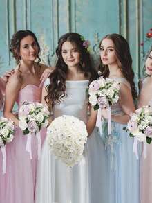 1PC Wedding Bouquet For Bride, 11.8in Simple Bride Bridesmaid Holding Bouquet PE Foam Pearl Rhinestone DIY Bouquet Wedding Decoration, Wedding Decorations, Mother's Day Valentine's Day Anniversary Gifts Party Favors Room Decor - Ngà voi - Xem 6