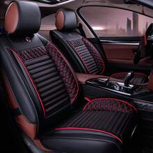 Car Seat Covers For Lexus For RX/Harrier SC/Soarer SC US LS NX 5 Seats  Durable PU Leather Cushion  Auto Interior Accessories  Black And Red (001) - RX/Harrier 1999-Present - 查看 1