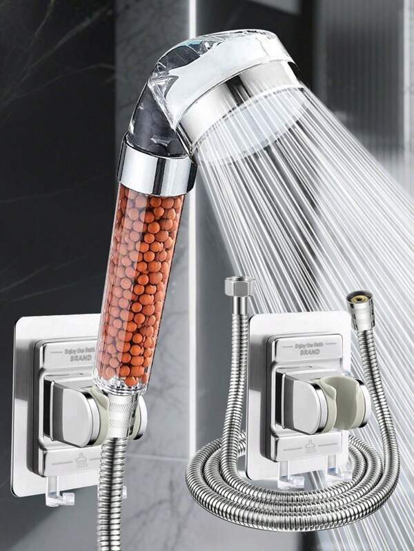 Filtro de cabezal de ducha que reduce el agua dura, el cloro y las sustancias nocivas. Filtración que ahorra agua con rociador de mano para piel y cabello secos