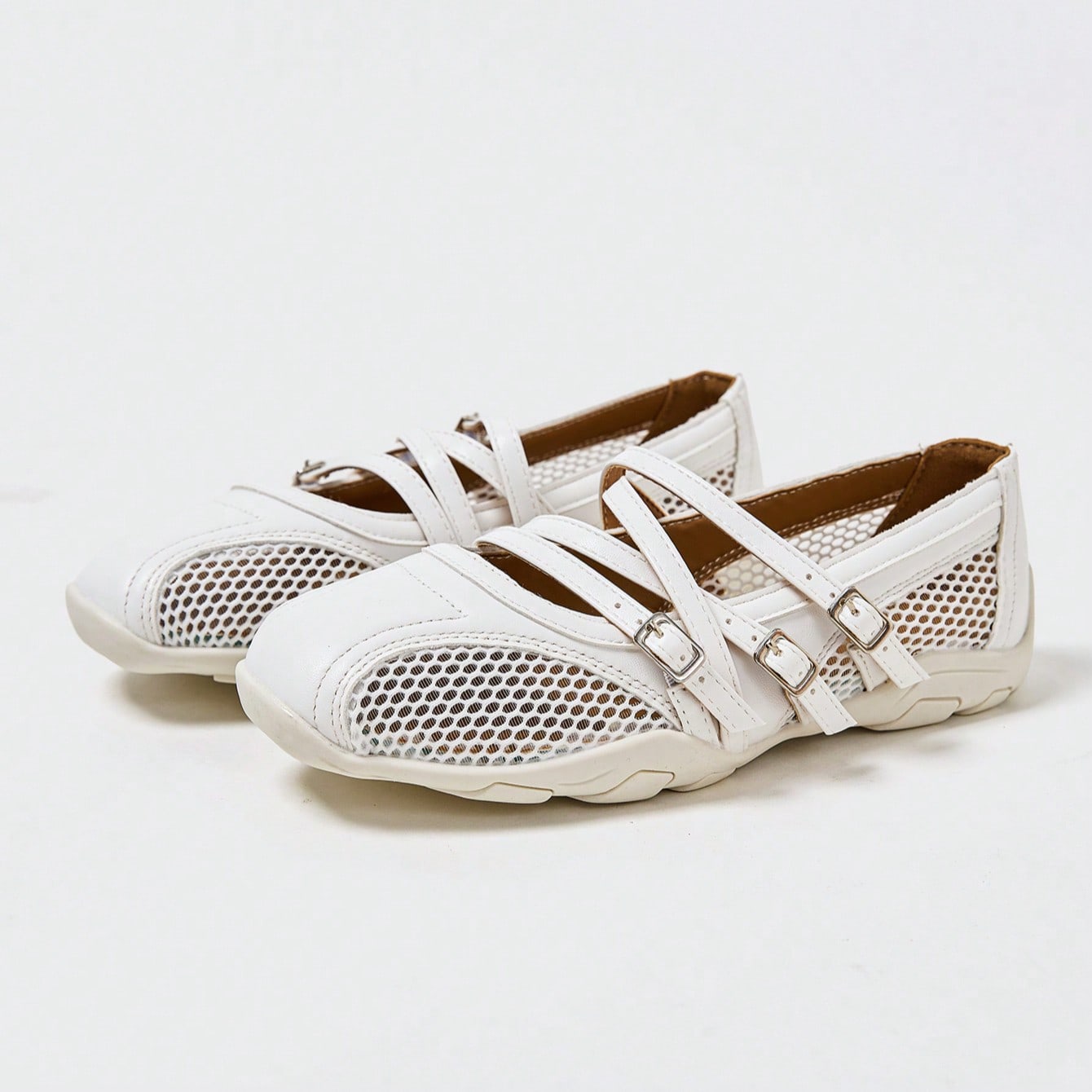 Zapatos de entrenamiento estilo ballet retro para mujer, zapatos deportivos casuales, zapatos Mary Jane, zapatos casuales de empeine bajo, cómodos y