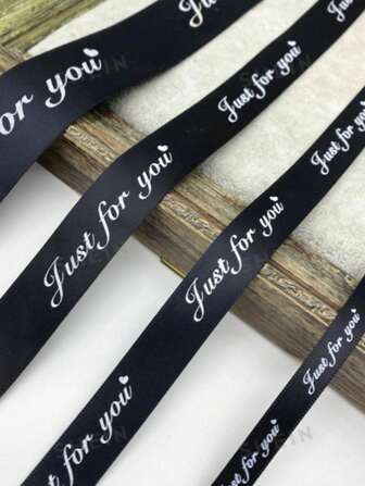 100/150/200/300cm Polyester Ribbon Printed JUST FOR YOU Ribbon For Handmade Romantic Gift Packaging Wedding Decoration