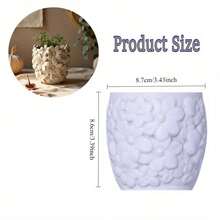 Floral Embossed Mold - Easy Release Silicone Candle Mold, Multipurpose, Suitable For Making Candles, Wax Melts, Succulent Planters, Cosmetic Storage Boxes And Pen Holders, Reusable DIY Craft Tool, Ideal For Home Decor Enthusiasts - Mold 20 - View 2