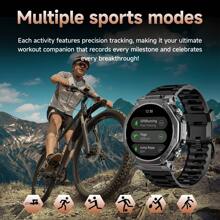 Reverse Charging, 1200mAh Large Battery Capacity Outdoor Smart Watch For Men And Women, Outdoor GPS Tracking, Ten-Meter Waterproof, 1.39-Inch Large Screen Size, Super Bright Flashlight, Ultra-Long Battery Life, Message Reception, Answering Calls, Music Control, Sports Data Collection, Pedometer