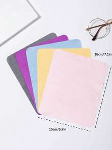 قطعة تنظيف نظارات من الشامواه، قطعة قماش لعناية المجوهرات، قطعة قماش تنظيف النظارات وعدسات مضادة للضباب، قطعة مسح، قطعة تنظيف منزلية، قطعة إزالة البقع، قطعة غسيل الأطباق، منشفة مسح النوافذ، بدون آثار، قماش متعدد الاستخدامات، قطع قماش تنظيف من الألياف الدقيقة الناعمة، ألوان متنوعة - مثالية لنظارات الطبية