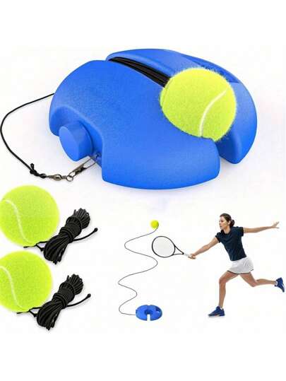 1 pezzo Sistema di allenamento tennis a rimbalzo professionale - adatto sia per adulti uomini che donne - realizzato in materiali PE - ideale per l'allenamento individuale e per principianti - adatto a principianti, giocatori professionisti, palestre domestiche, scuole, club di tennis (consegna casuale degli stili)