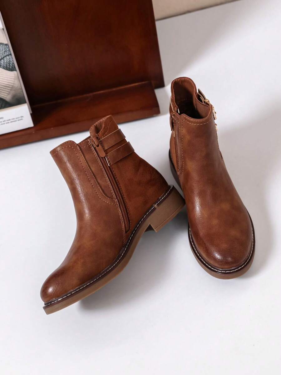 鞋履 > 女鞋 > 女士时尚靴子 > 女士踝靴和短靴 - 駝色 - 查看 1