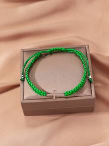 1入組極簡主義時尚手工製作不鏽鋼十字形情侶手環和手帶 - 一件十字不銹鋼編織手鍊 - 查看 10