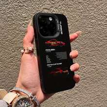 Sports Car Creative And Fashionable Soft Silicone Case For Phones Model 16 Promax/16plus/16pro/16, 15/14/13/12/11 That Protects Against Bumps And Drops, Precise Hole For Camera And Single Block Of Silicone Material. Phone Case Cover For Phone - 黑色 - 查看 7
