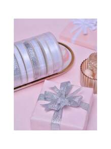 8 Unique Ribbons Natural Ribbon Tower 96 Feet Perfect For Gifts Dration Craft Projects Special Finishing Touch Unique Look - 白色/銀色 - 查看 6