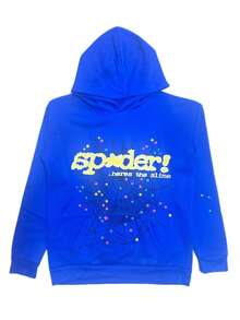 Hip Hop Spider Hoodies Set Y2k Hoodie Tracksuit Pullover Sweatshirt For Men Matching Hoodies For Couples - Màu xanh lam - Xem 1