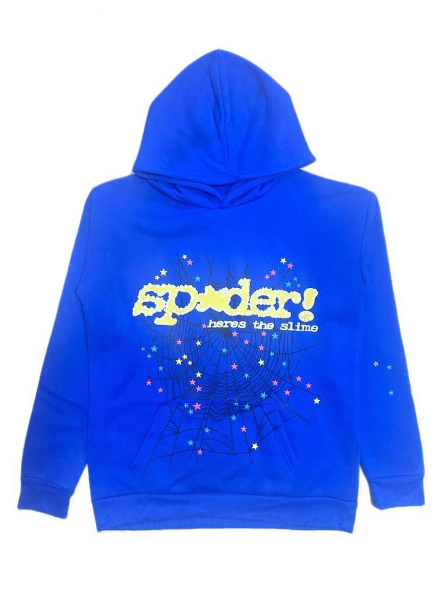 Hip Hop Spider Hoodies Set Y2k Hoodie Tracksuit Pullover Sweatshirt For Men Matching Hoodies For Couples - Màu xanh lam - Xem 1