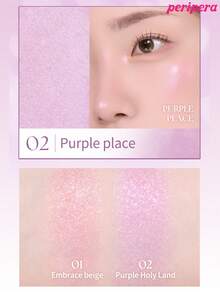 Peripera K-Beauty HEART POCKETBEAM 2色粉末高光盤，可暈染鑽石閃亮，光澤亮麗，絲絨觸感，持久防暈染，臉部、臉頰、眼部、身體多用途高光盤 - # 03 ANGEL CHEAT KEY - 查看 4