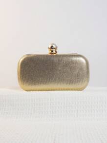 Geantă de mână mini cu perle brodate, cu perle, mari și mici, cu nasturi și perle, cu două fețe