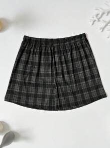 4pcs/Set Men's Plaid Print Airy Shorts, Casual Loose Elastic Waist Pajama Pants, Comfortable Multi-Color Set