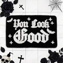 Halloween Rug Your Look Good Gothic Bathroom Shower Rug Halloween Bath Mat Spooky Bathroom Shower Mat Floor Doormats Rugs For Tub Home Living Room - Black - View 5