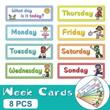 16PC English Week/Month Seasonal Word Card English Early Education Flash Card, Teaching Aids, (Week Card) Seasonal Card) Classroom Decoration, Commonly Used Word Cards, Erasable And Writable, Flash Cards, Puzzle (Some Accessories May Be Random)