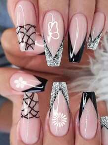 10 件美甲印章笔套装，花朵美甲印章笔，美甲笔美甲印章板美甲印章套装，美甲涂鸦笔花卉绘画绘图指甲刷印章笔美甲工具（1/4/6/10 件） - 玫紅色 - 查看 3